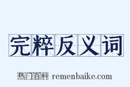 完粹反义词是什么意思的图片